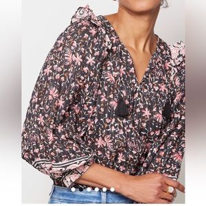 CLEOBELLA NWT Brynlee bohemian blouse fan print size large